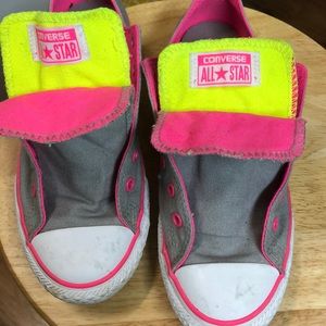 Converse Grey Neon Pink Yellow Low Top EUR 37.5